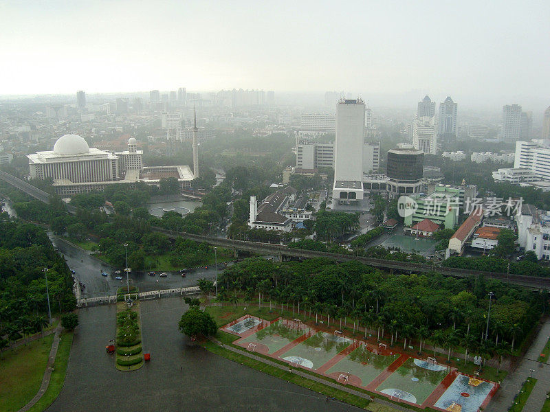 雅加达cityscape, Java -印度尼西亚